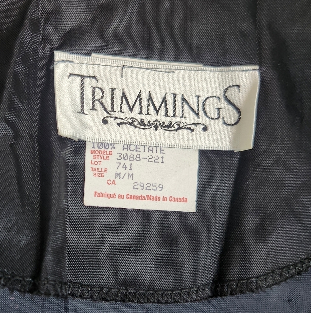 VTG Velvet Statement Jacket Floral Sparkle Black Size M - Picture 11 of 13